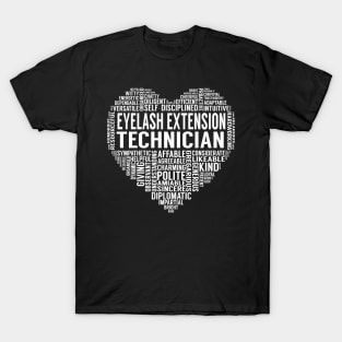 Eyelash Extension Technician Heart T-Shirt